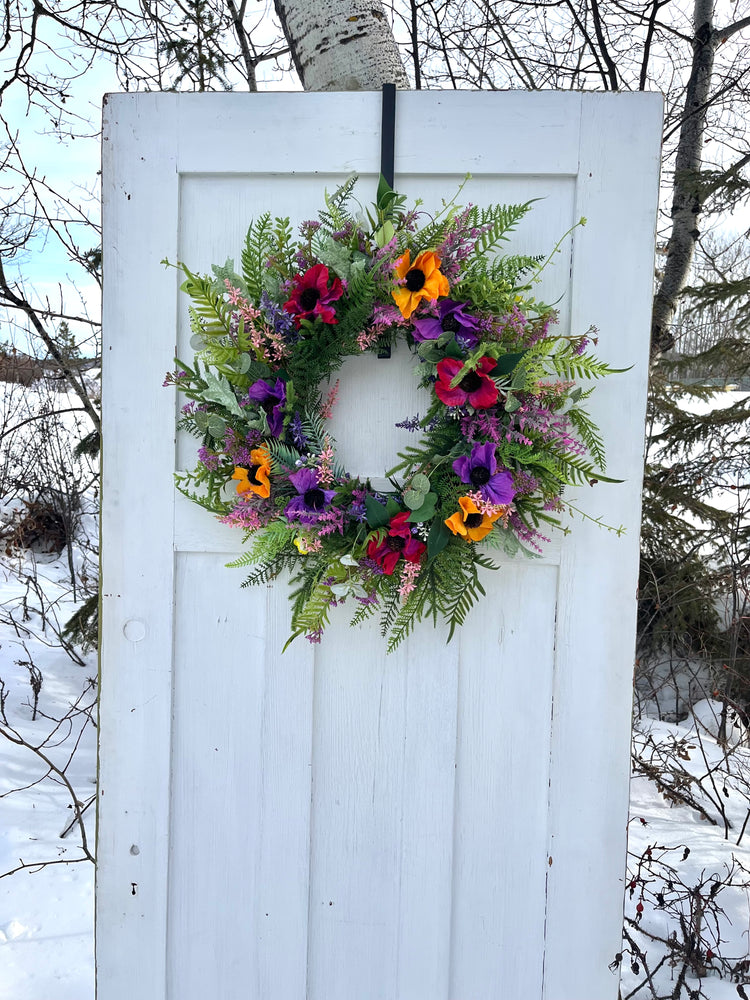 Wildflower wreath for front door