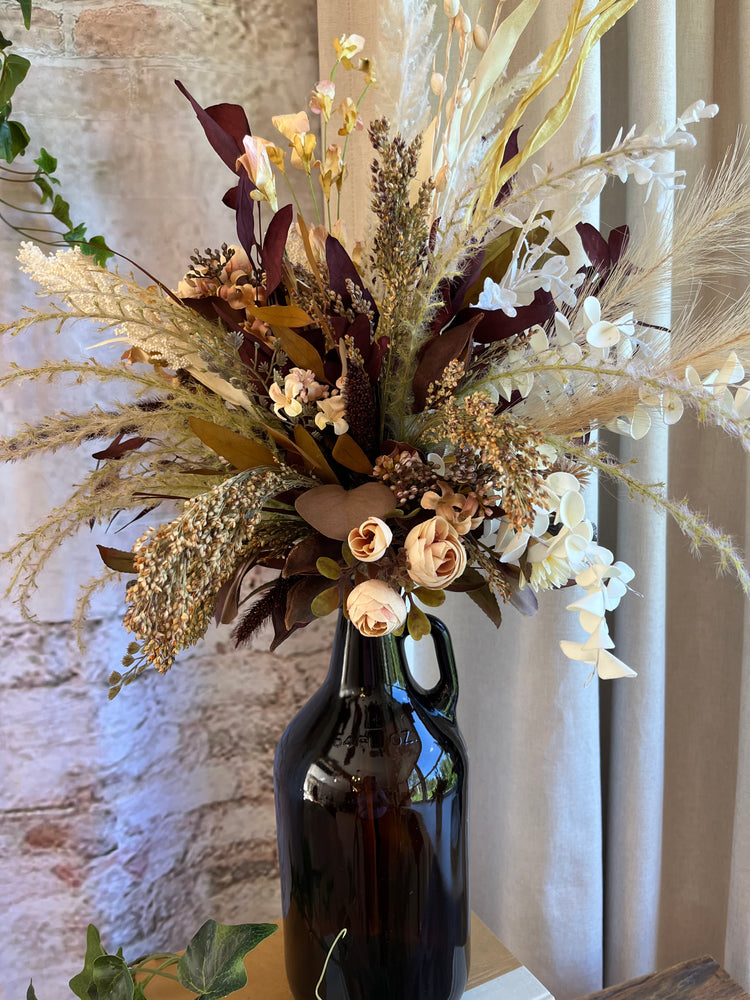 Mocha dried floral arrangement