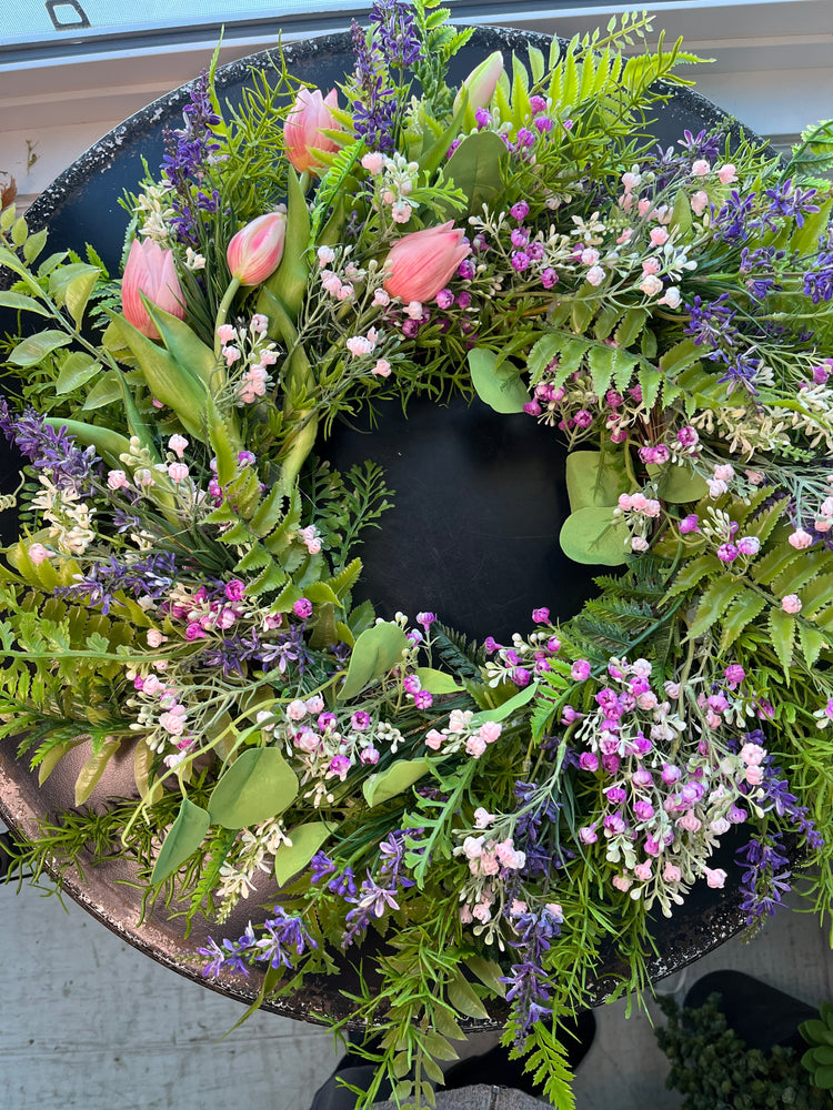 Wildflower wreath for front door