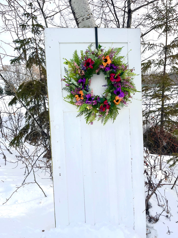 Wildflower wreath for front door