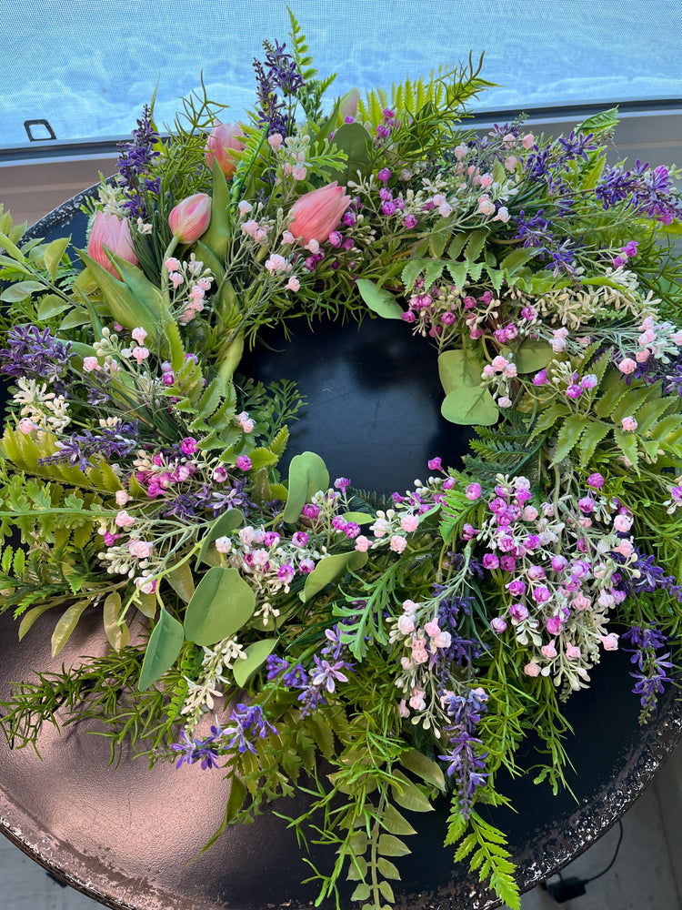 Wildflower wreath for front door