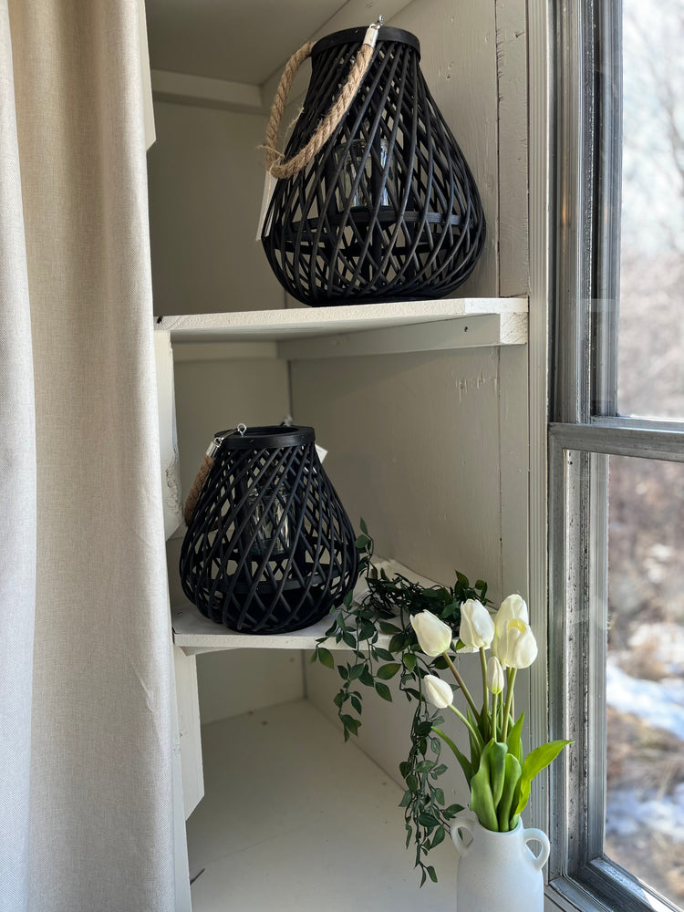 Black votive lantern