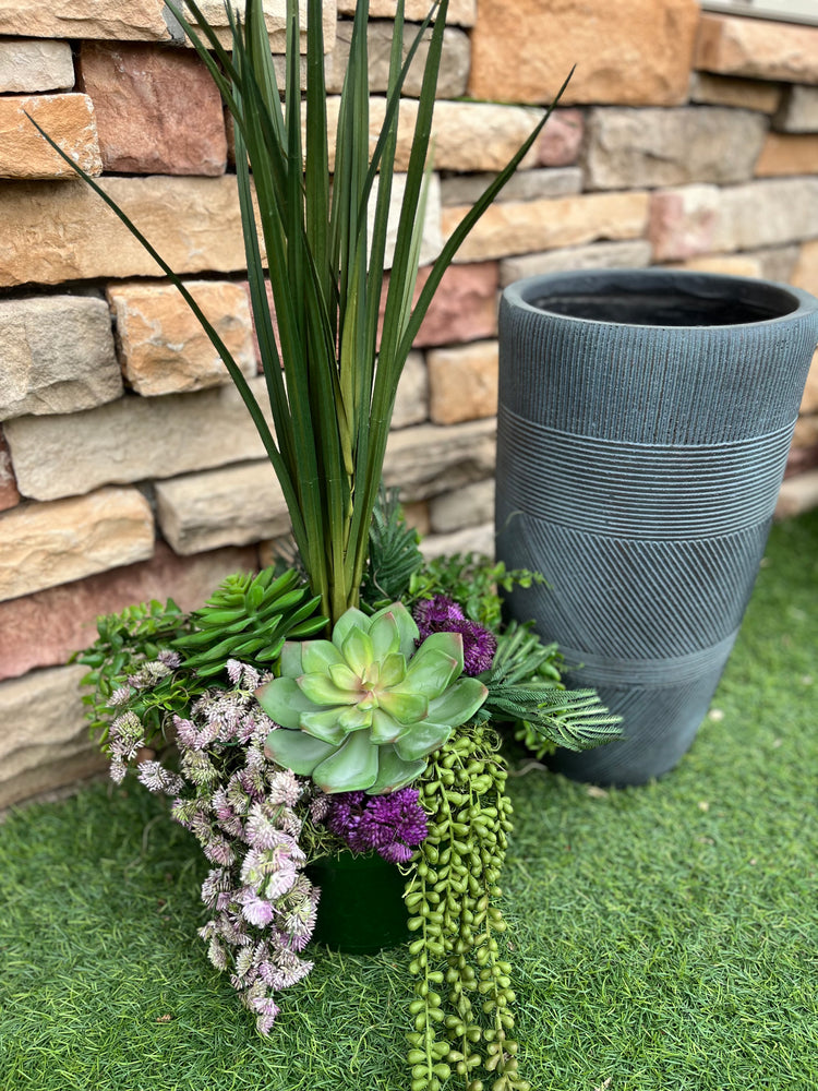 Purple succulent planter insert