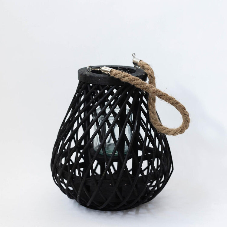 Black votive lantern