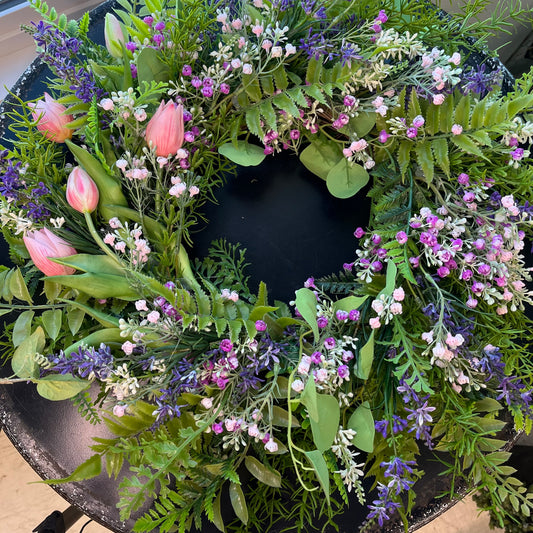 Wildflower wreath for front door