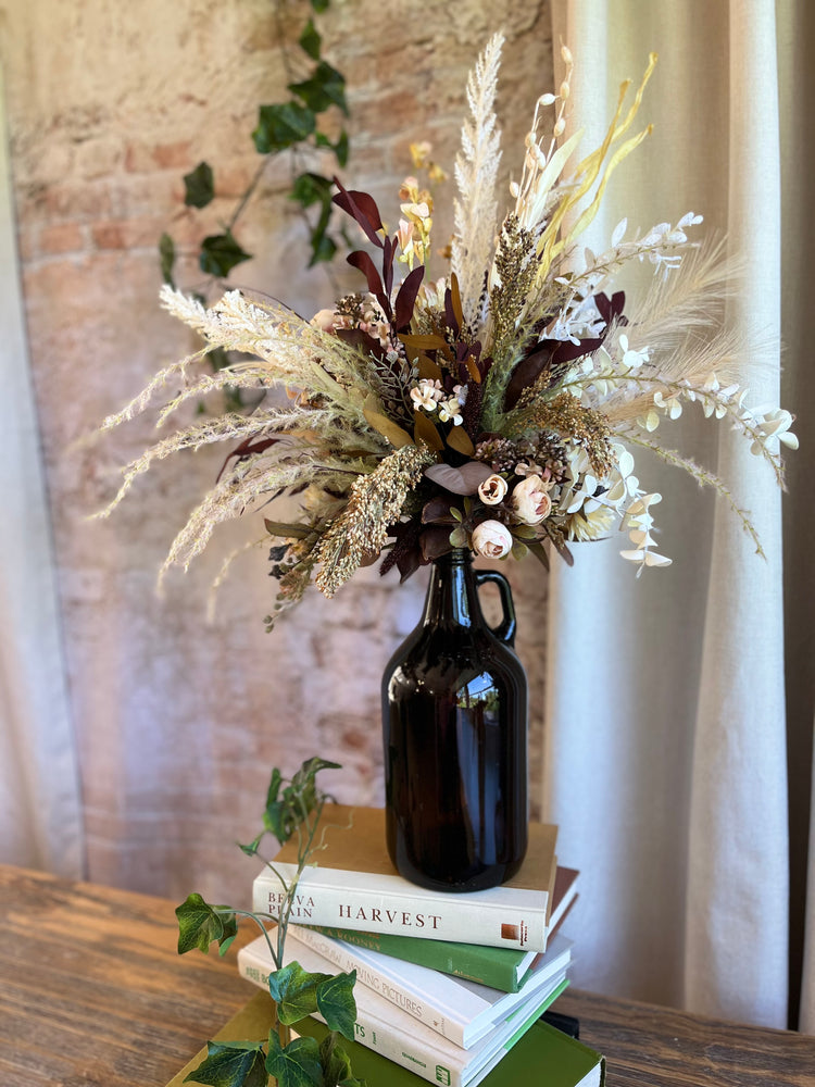 Mocha dried floral arrangement