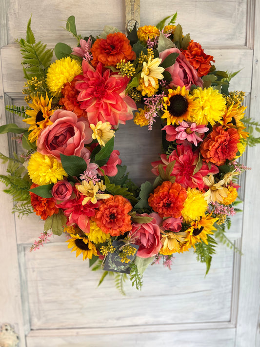 Multicolour Fall wreath