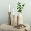 Modern wooden candleholder set