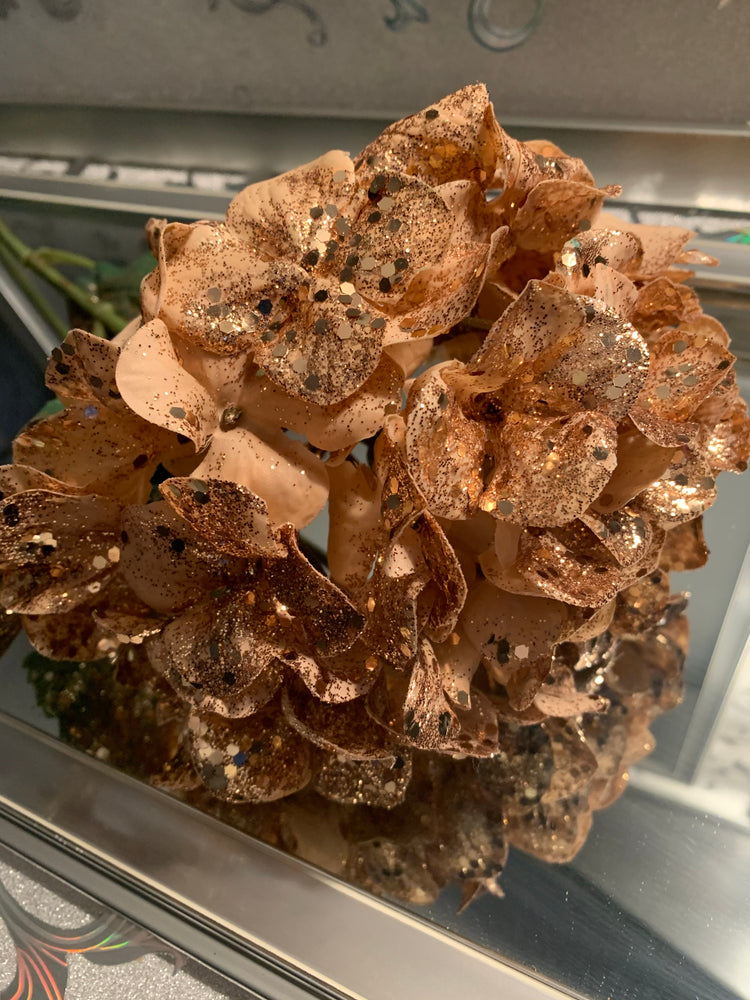 Rose Gold Sparkle Hydrangea